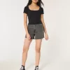 Tricou pentru bebeluși cu gât pătrat cu nervuri Tricou pentru bebeluși cu gât pătrat cu nervuri