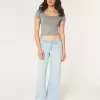 Tricou pentru bebeluși cu gât pătrat din țesătură moale, fără cusături Tricou pentru bebeluși cu gât pătrat din țesătură moale, fără cusături