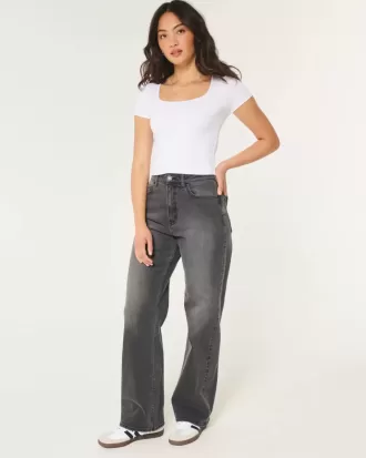 Tricou pentru bebeluși cu gât pătrat din material fără cusături