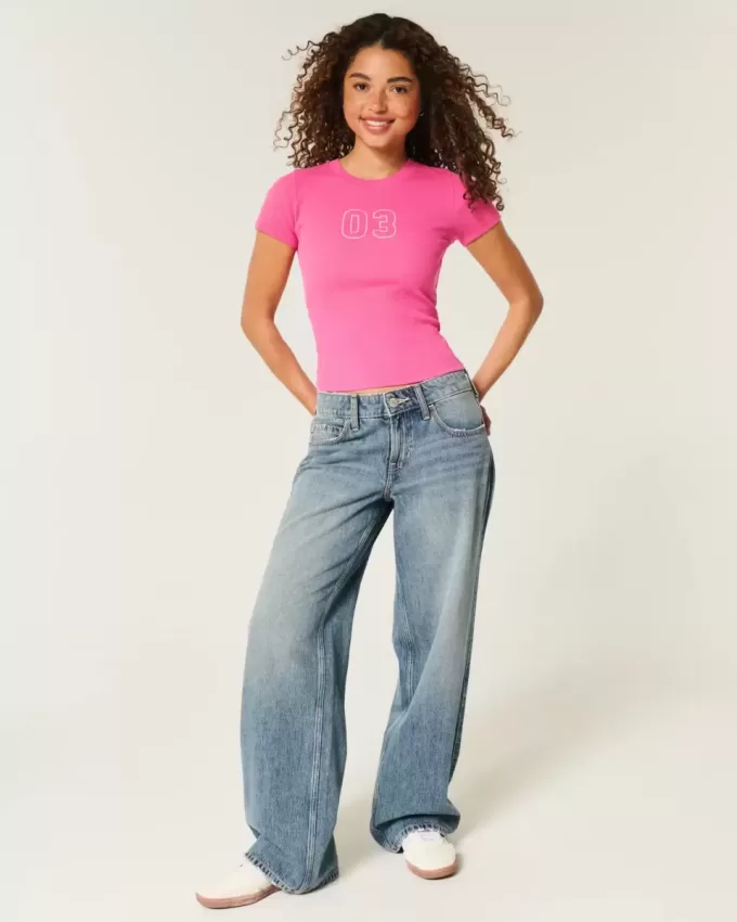 Tricou pentru bebeluși cu numere cu nervuri Tricou pentru bebeluși cu numere cu nervuri