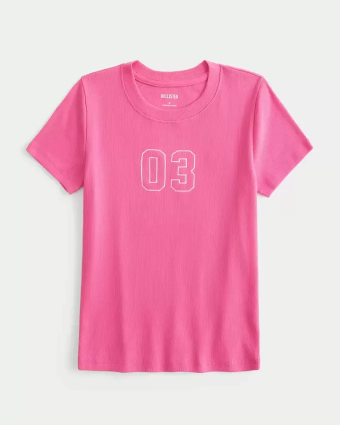 Tricou pentru bebeluși cu numere cu nervuri Tricou pentru bebeluși cu numere cu nervuri