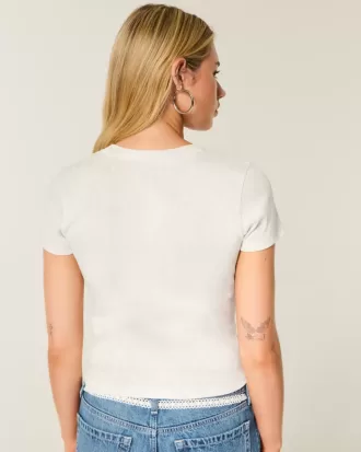 Tricou ușor pentru bebeluși cu mânecă scurtă Doe Print Crew