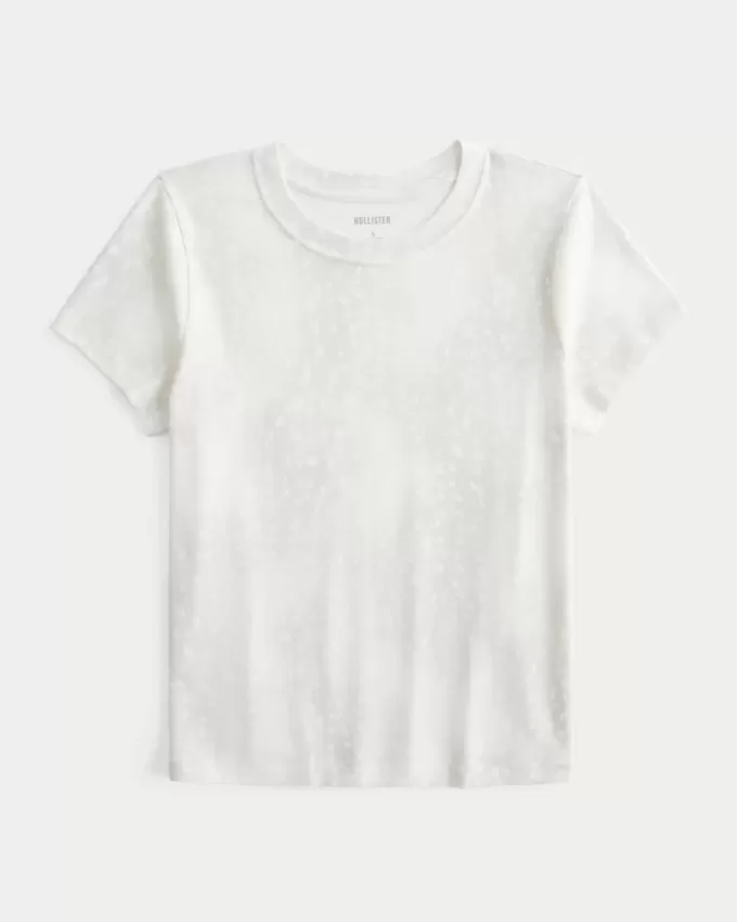 Tricou ușor pentru bebeluși cu mânecă scurtă Doe Print Crew Tricou ușor pentru bebeluși cu mânecă scurtă Doe Print Crew