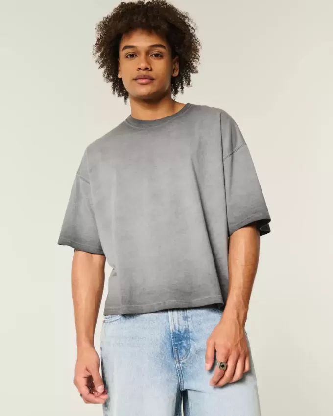 Tricou Washed Baggy Crop Crew Tricou Washed Baggy Crop Crew