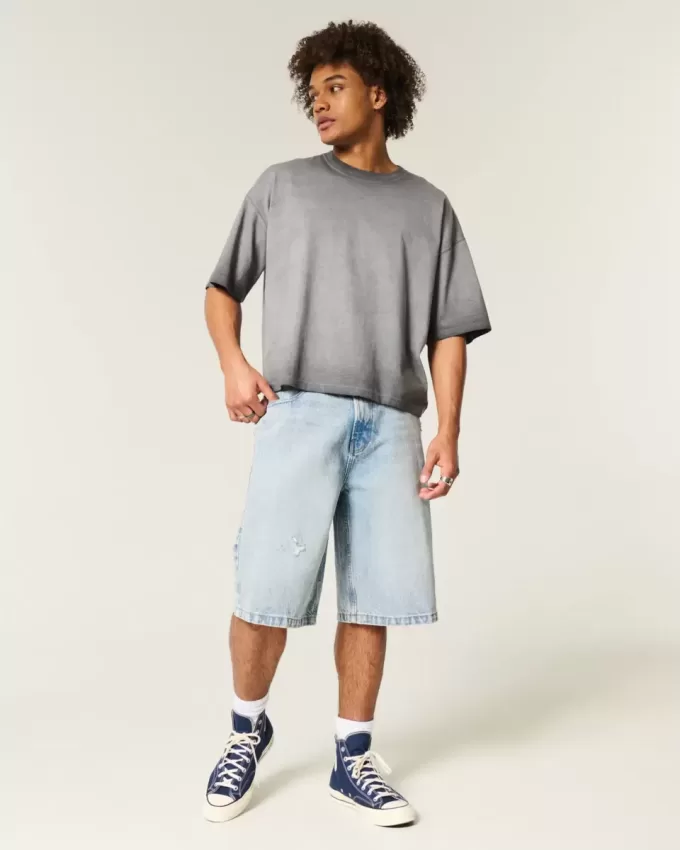 Tricou Washed Baggy Crop Crew Tricou Washed Baggy Crop Crew