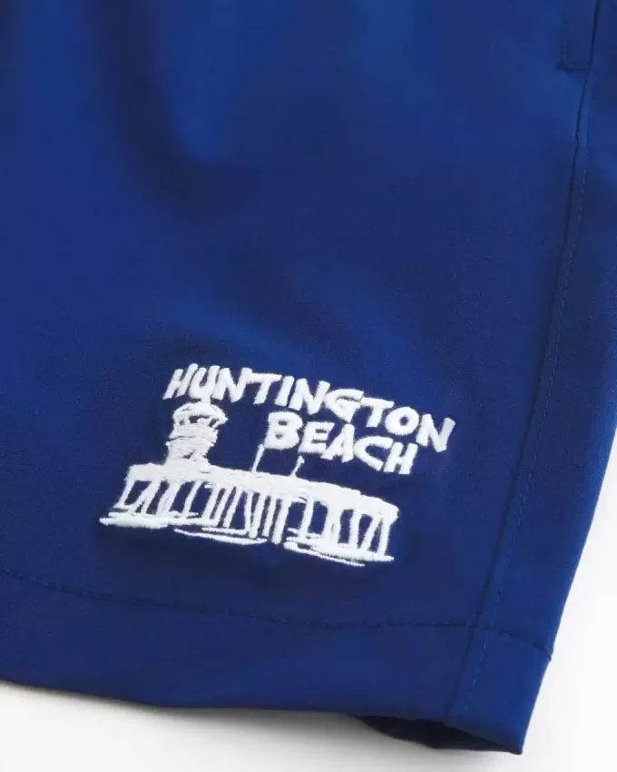Trunchi de baie Huntington Beach Graphic pentru volei la mijlocul coapsei