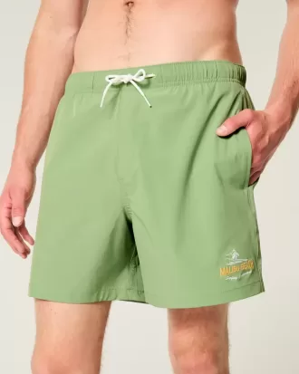 Trunchi de baie Malibu Beach Graphic pentru volei la mijlocul coapsei