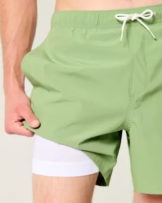 Trunchi de baie Malibu Beach Graphic pentru volei la mijlocul coapsei