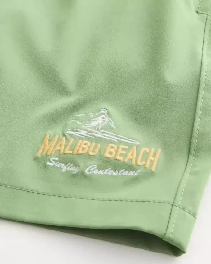 Trunchi de baie Malibu Beach Graphic pentru volei la mijlocul coapsei Trunchi de baie Malibu Beach Graphic pentru volei la mijlocul coapsei