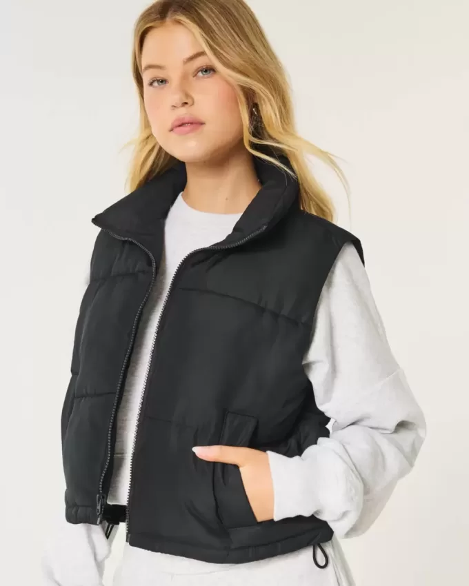 Vestă puf mini cu fermoar Vestă puf mini cu fermoar
