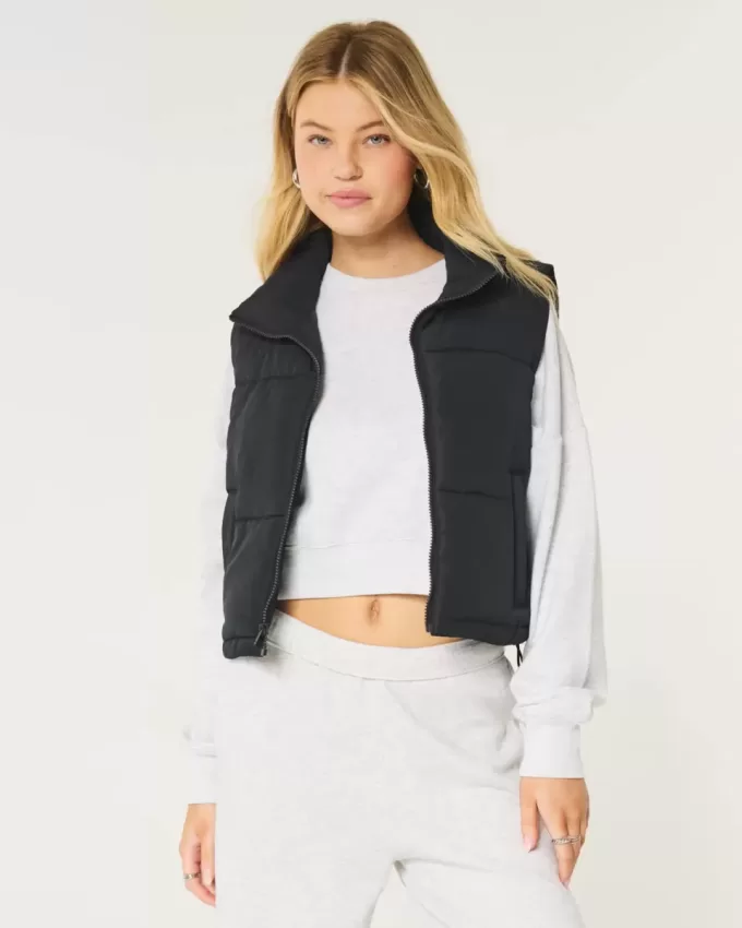 Vestă puf mini cu fermoar Vestă puf mini cu fermoar